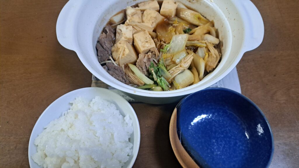 夜のひとり鍋、すき焼き編。